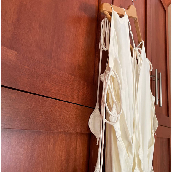 Sold💖NEW Tory Burch Evalene Maxi Dress Crepe Cream Size 6 - Picture 9 of 12